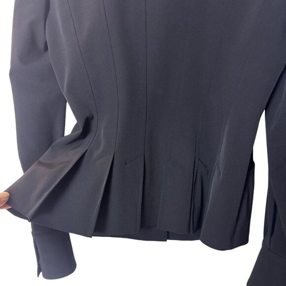 Escada Womens Black Button-Up Jacket Size 34 Long Sleeves Slim Fit Elegant Desig - Picture 3 of 12